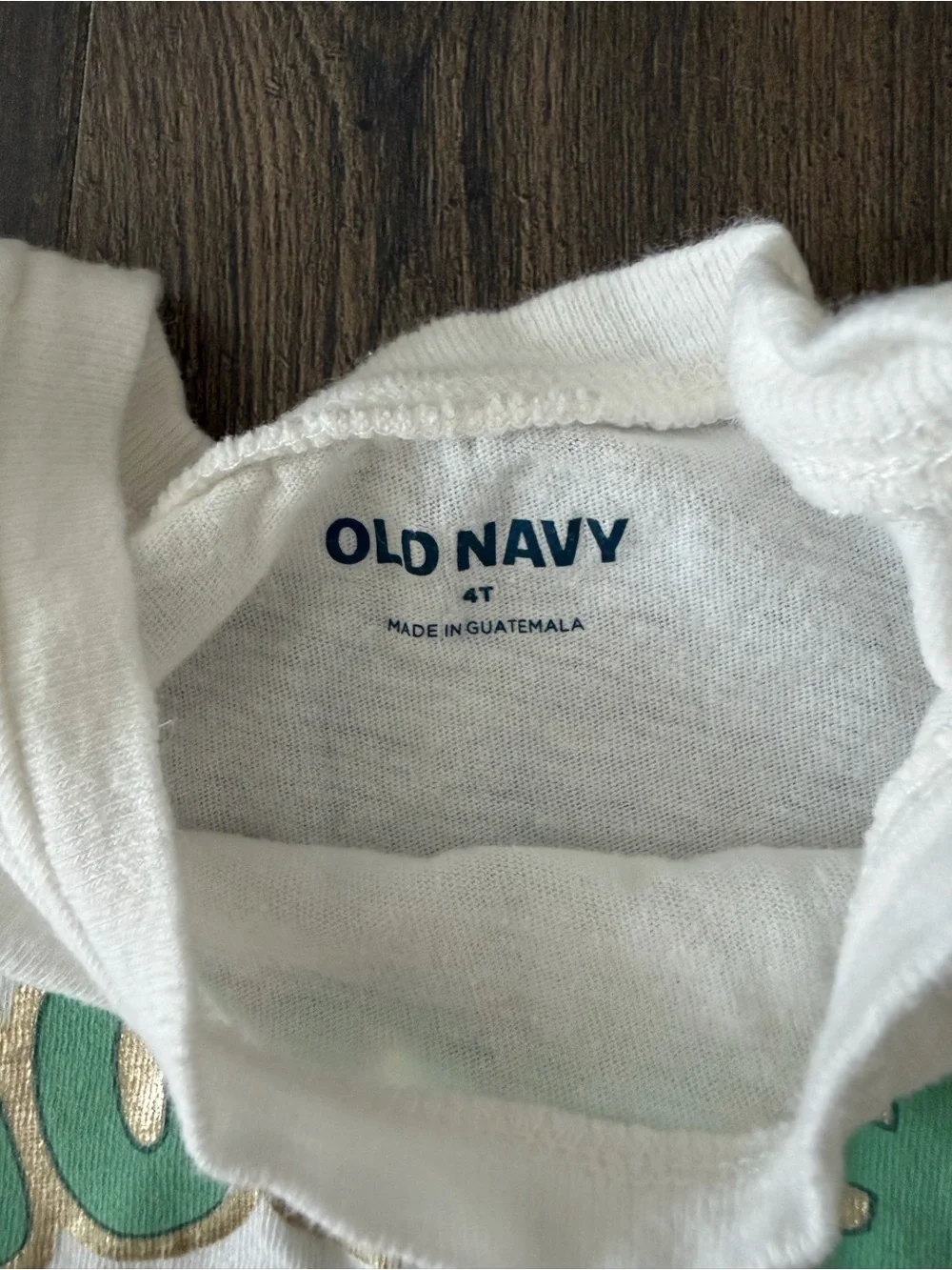 Old Navy White 'Hooray' Graphic Tee with Blue and Orange Characters